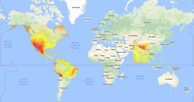 Image of map showing coverage area for NSRDB data. If you are visually impaired and cannot read this graph, select the Need Help link at the bottom of the page for assistance.